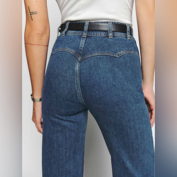 Reformation Clara High Rise Wide Leg Jeans Size 28 - Picture 3 of 12